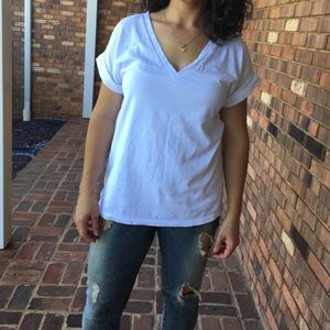 White v neck top